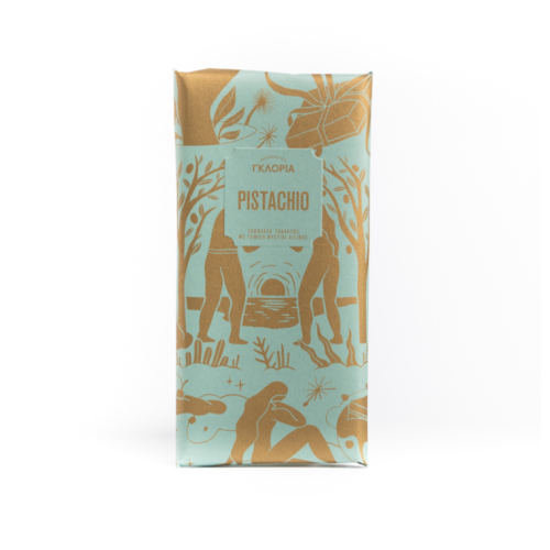 Pistachio praline-Filled milk chocolate bar 85g