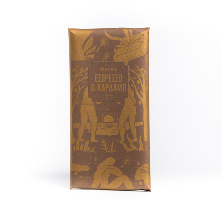 Espresso with cardamom-Filled dark chocolate 60% bar 85g